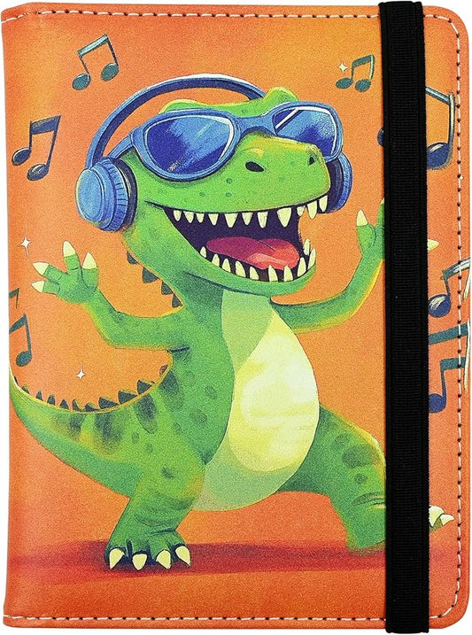 Dinosaur Passport Holder for Women and Men PU Leather Passport Cover for Travel