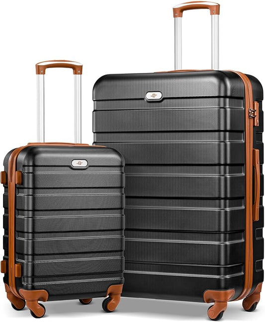 Suitour 2 Piece Luggage Sets,Hard Shell Carry on Luggage and Lightweight 28 inch Checked Luggage for Travel (20 in/28in)