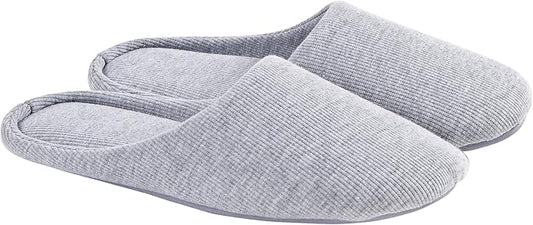 ofoot Women's Non-Slip House Slippers - Lightweight Cotton Memory Foam Indoor Slip-On, Machine Washable & Foldable Travel ...