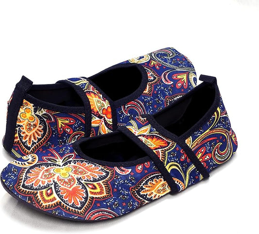 Nufoot Futsole Women's Soft-Sided Shoes for Indoors/Outdoors, Foldable & Flexible Footwear for Sport, Exercise, Yoga or Tr...