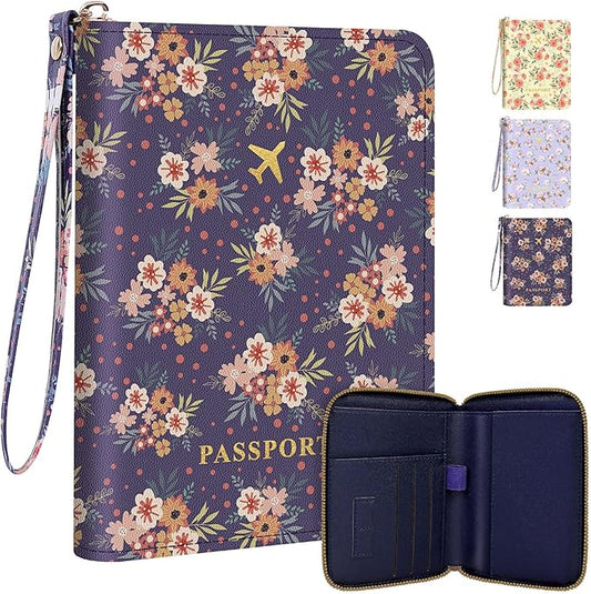 KONVINIT Passport Holder, Passport Holder For Travel, Passport Cover For Travel Essentials, Passport Wallet Cover RFID Blo...