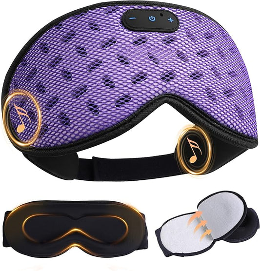 Sleep Mask Headphones with Bluetooth 5.4, LC-dolida Wireless Music Eye Mask for Sleeping Headphones Detachable 3D Eye Cups...