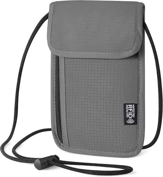 Likesing 5.5" L x 7.9" W Travel Neck Wallet, RFID Blocking Passport Holder, Security Lightweight Passport Travel Wallet, N...