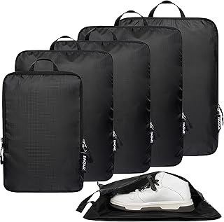 BAGAIL 6 Set Ultralight Compression Packing Cubes Packing Organizer for Travel Accessories Luggage Suitcase Backpack