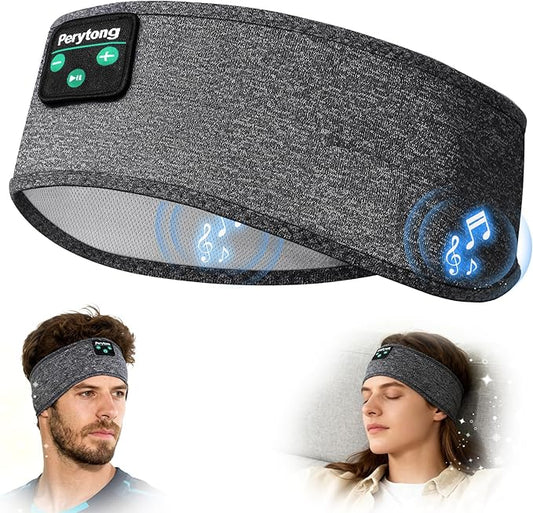 Perytong Sleep Headphones Bluetooth 5.4, Wireless Sleep Headphones with Ultra-Thin HD Stereo Speakers for Side Sleepers, S...