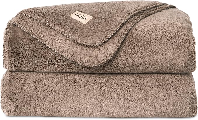 UGG Throw Blanket Fleece Lightweight Soft Cozy Throw for Bed or Chair, Luxury Home Decor, Giftable Christmas Blankets, Mac...