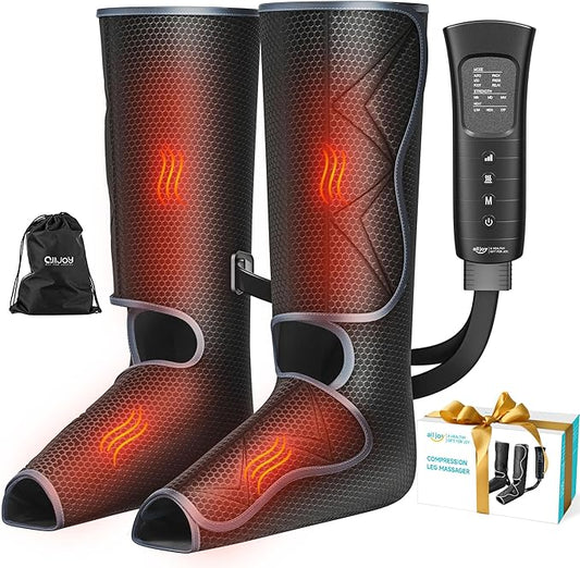 ALLJOY Gifts for Men Women, Leg Massager for Circulation and Pain Relief FSA, Leg Massager with Heat and Compression, 6 Mo...