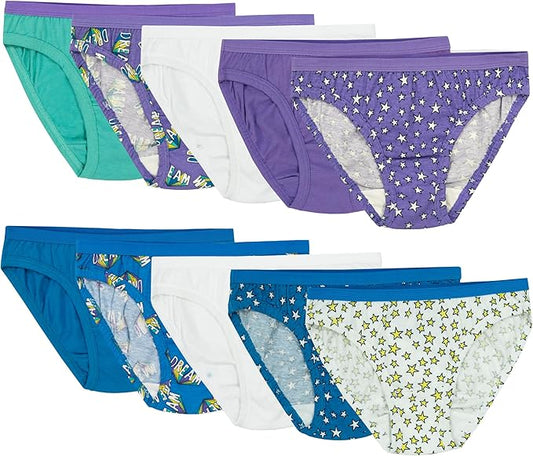 Fruit of the Loom Girls' Cotton Bikini Underwear Multipacks