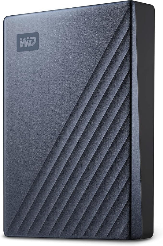 WD 5TB My Passport Ultra, Blue, Portable External Hard Drive, backup software with defense against ransomware, and passwor...